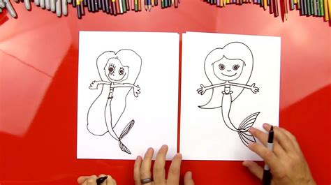 Drawing tutorials for kids and beginners. How To Draw A Mermaid - Art For Kids Hub