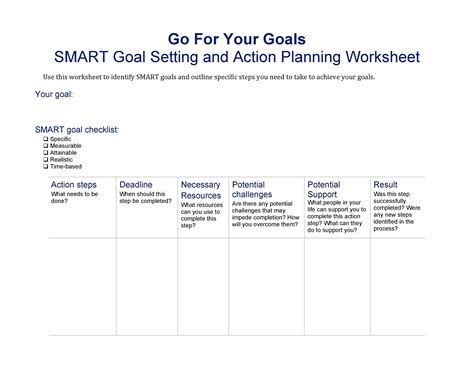 45 Smart Goals Templates Examples And Worksheets Templatelab