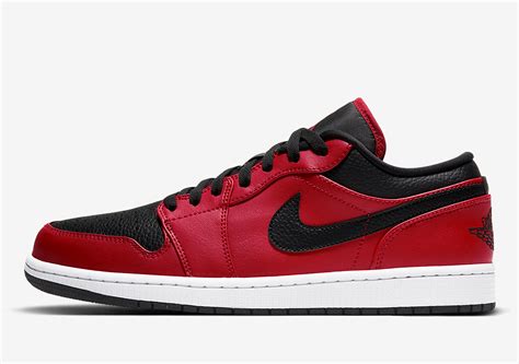 Share yours — take your best photo and share on. Air Jordan 1 Low Black Red 553558-605 Release Info ...