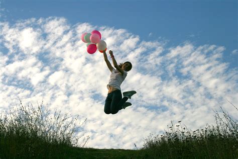 Free Images Cloud Sky Girl Flower Jumping Extreme Sport Toy