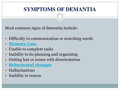 Dementia Types And Symptoms
