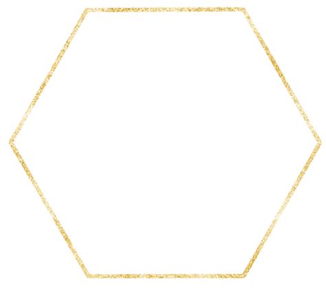 Gold Hexagon Frame 35538932 Png