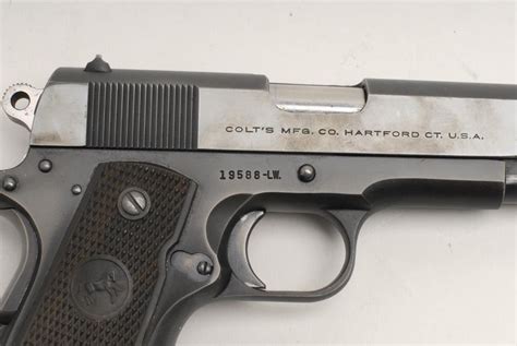 Colt Commander Model Semi Automatic Pistol 38 Super Caliber 425 Barrel Sn 19588 Lw Blued F