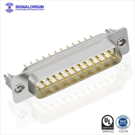 25 Pin Male D Sub Connector With Boardlocks D Sub Connector Supplier