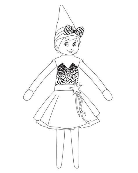 Elf On The Shelf Coloring Pages Free Printable Coloring Pages For Kids