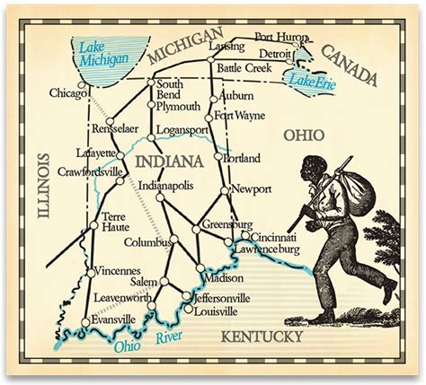 The Underground Railroad In Indiana Underground Railroad Maps