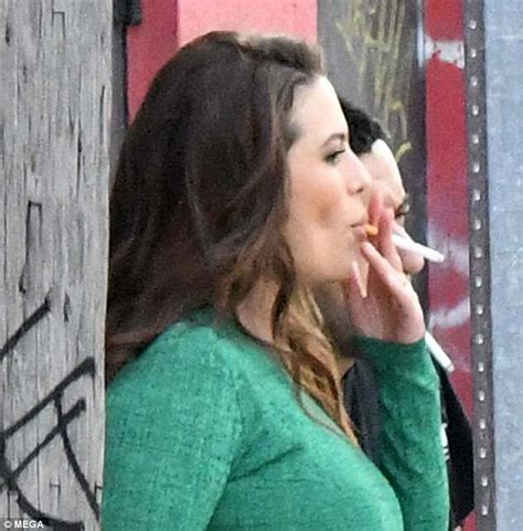 Plus Size Model Ashley Graham Puffs A Cigarette In Miami Daily Mail