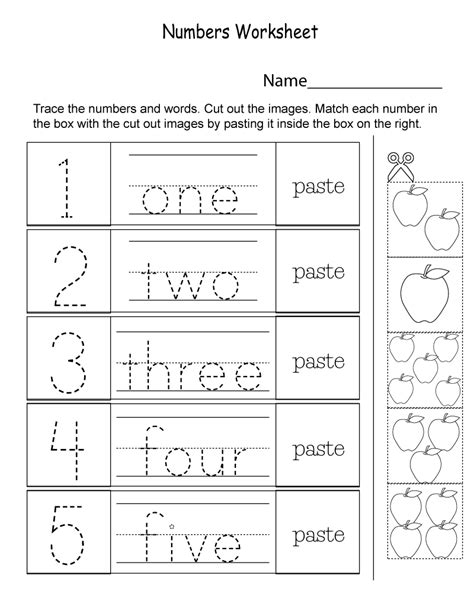 Numbers Worksheets Tracing And Paste For Students 2019 Educative