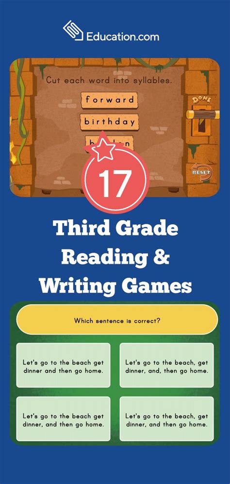 17 Online 3rd Grade Reading And Writing Online Games Writing Games Third Grade Reading 3rd