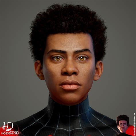 Realistic 3d Model Of Miles Morales Real Time Hossein Diba On