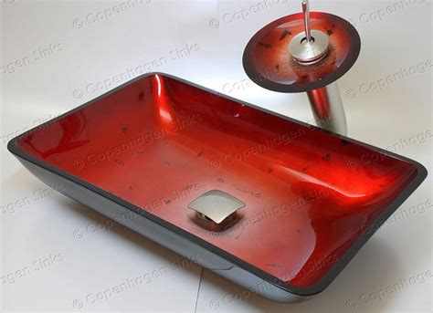 Find bathroom sinks in a variety of colors, sizes and finishes. 22in x 14in Flat Tray Shaped Red Glass Bathroom Vessel Sink 12mm 1/2in Thick 306 - Contemporary ...