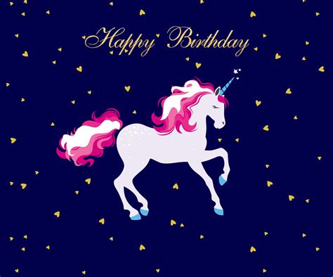 🔥 Download Unicorn Happy Birthday Photography Backdrops Blue Photo
