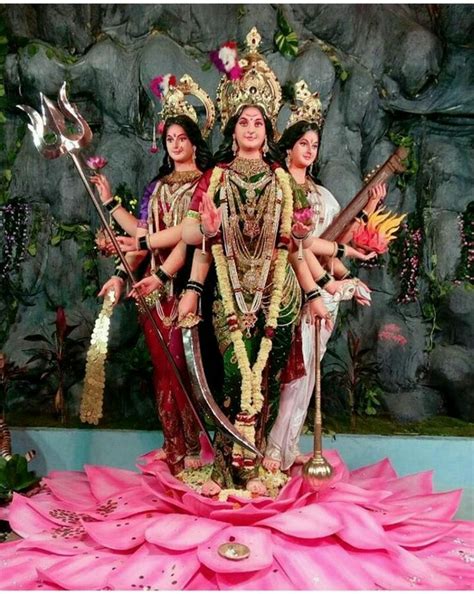 Tridevi Adi Shakti Parashakti Maha Kali Shakti Maha Laxmi Maha Saraswati Durga Goddess