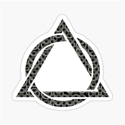 Triangle Inside Circle Alcoholics Anonymous Symbol Chainmail Sticker