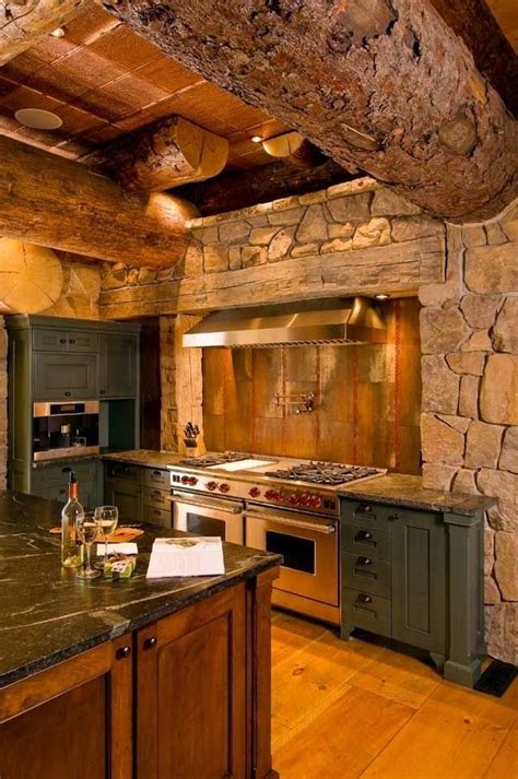 Impressive Rustic Cabin And Cottage Interior Designs Rustic Kitchen