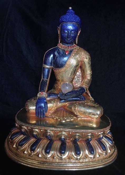 Magnificent Lapis Lazuli Shakyamuni Buddha Statue Etsy Buddha