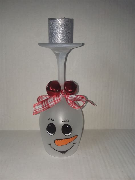 Snowman Candle Holder Etsy