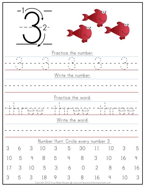 Kindergarten Number Writing Worksheets