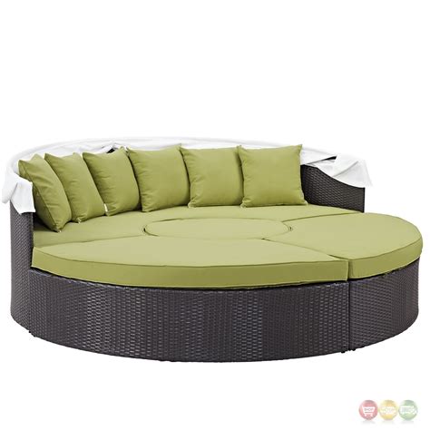 In fact, our delivery time can be shortened to less than one week in some stock products. Convene Modular Outdoor Patio Round Canopy Daybed With ...