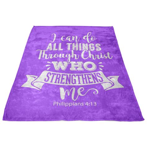 I Can Do All Things Through Christ Christian Blanket Throws Purple | Christian, Christ, Throw ...