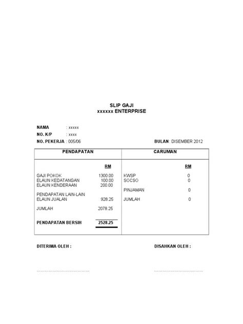 Your accounts department send this slip basically, your pay slip contains many information especially about your tax code, total pay, increment, and many more. Contoh Payslip Sistem Slip Gaji Malaysia Payment System ...