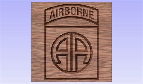 Us Army 82nd Airborne Division Patch Vector Files Dxf Eps Svg Etsy