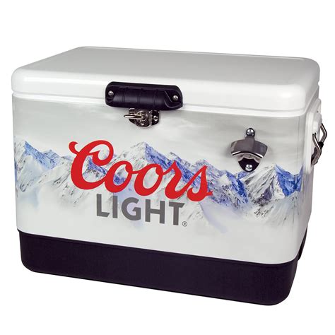 Buy Coors Light Ice Chest Beverage Cooler With Bottle Opener 51l 54 Qt 85 Can Steel Belted