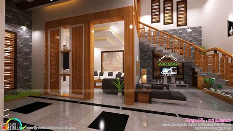 Living Foyer Under Stair Interiors Kerala Home Design Jhmrad 178537