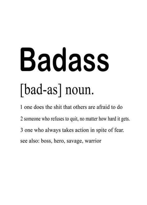Badass Definition Poster By Art Funny Displate