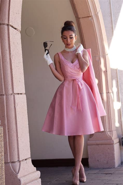 Week 7 Breakfast At Tiffanys Audrey Hepburns Pink Look — Pastiche