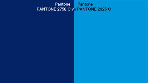 Pantone 2758 C Vs Pantone 2925 C Side By Side Comparison