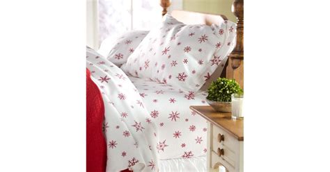 Snowflake Flannel Sheet Set Linens Plow And Hearth Cotton Flannel