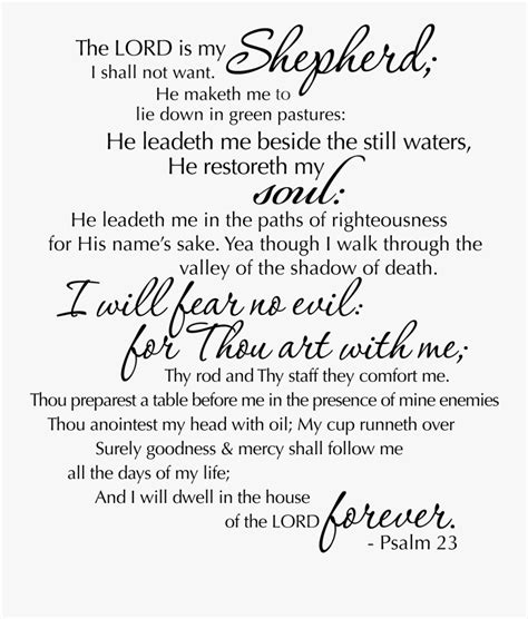 Printable Psalm 23