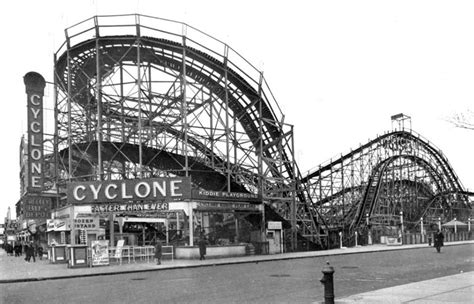 Rollercoaster Cyclone Coney Islandbrooklyn 1940 Courtesy Luna Park