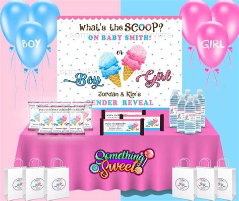 Whats The Scoop Gender Reveal Party Favors Whats The Scoop Etsy