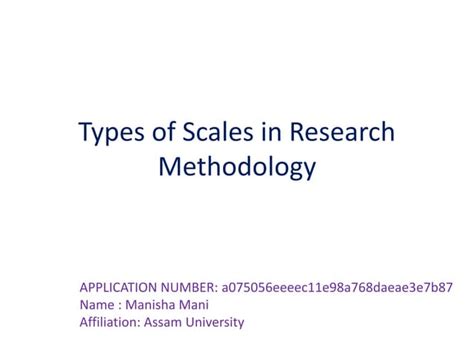 Types Of Measurement Scales In Research Methodology Ppt