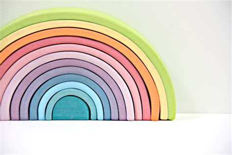 Grimms Pastel Wooden Rainbow Large Olivers Twisty Tales