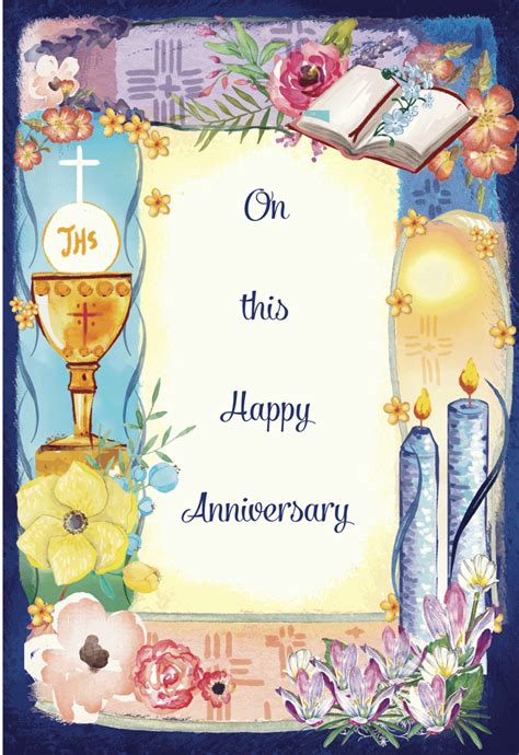 Happy Anniversary Religious Cards Ha21 Pack Of 12 2 Designs