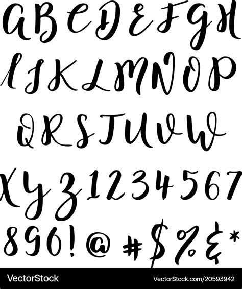 Handwritten Alphabet Handwritten Alphabet Letters Calligraphy Font