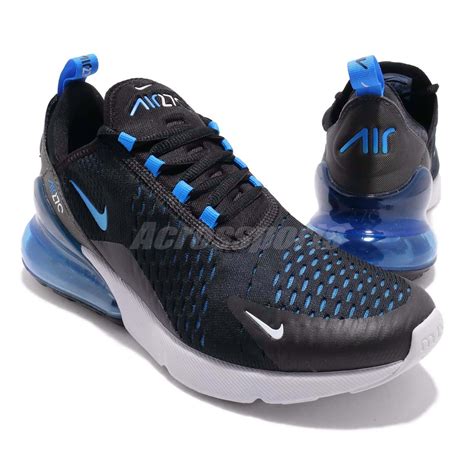 Nike Air Max 270 Liquid Metal Black Blue Fury Men Running Shoes Ah8050
