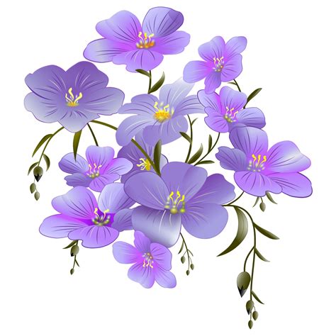 Purple Flowers Clipart Purple Flower Clip Art At Clker Com Vector