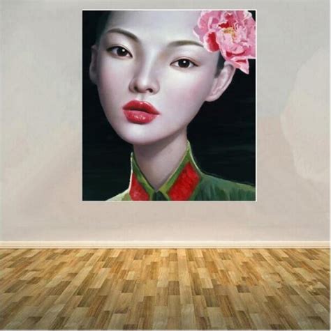 Hand Painted Oil Painting Canvas Modern Art Portrait Painting Chinese