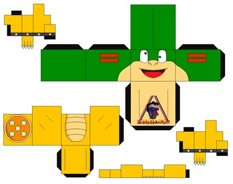 Lemmy Koopa Mario Cubeecraft Papercraft By Marcokobashigawa 82e