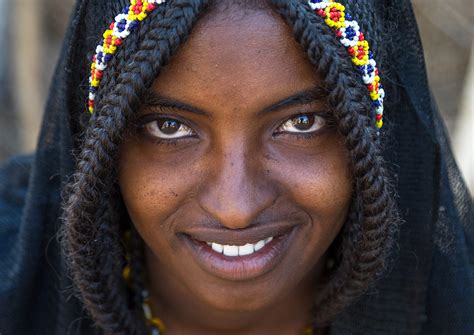 Portrait Of A Smiling Afar Tribe Girl With Braided Hair An Flickr