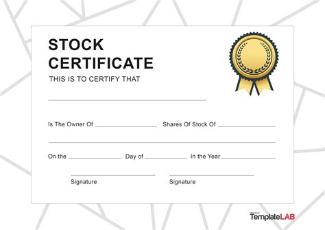 19 Free Stock Certificate Templates Word Pdf Templatelab