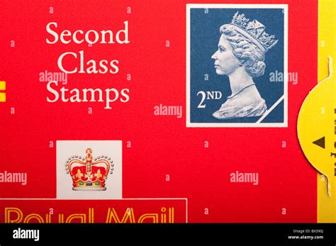 Book Of Second Class Stamps Uk Stock Photo Alamy