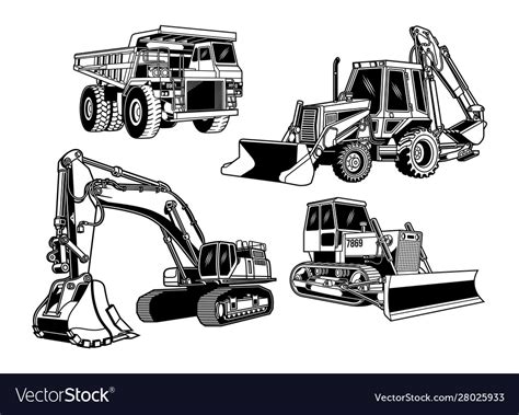 Construction Equipment Collection Royalty Free Vector Image