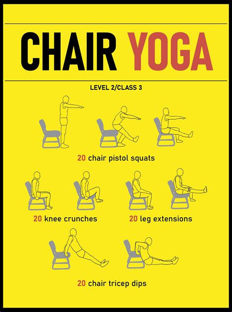 8 Best Images Of Printable Chair Exercises Senior Chair Yoga