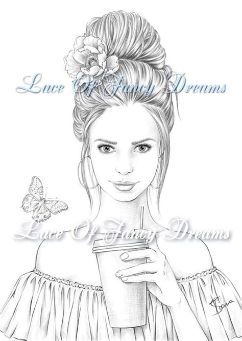 Coloring Page For Adult Beautiful Woman Coloring Sheet To