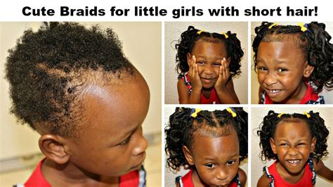 Hope you enjoy the videos. Cute Braids for Little Girls with Very Short Hair! | No ...